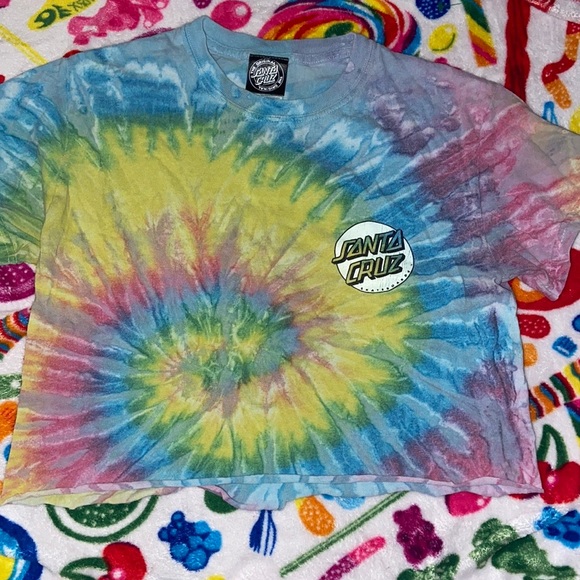 Santa Cruz Skateboards Tops - Santa Cruz tye dye shirt
